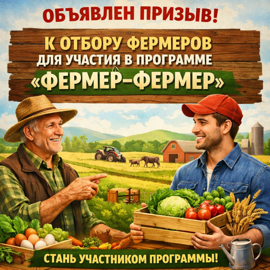 ОБЪЯВЛЕН ПРИЗЫВ К ОТБОРУ ФЕРМЕРОВ ДЛЯ УЧАСТИЯ В ПРОГРАММЕ НАСТАВНИЧЕСТВА «ФЕРМЕР–ФЕРМЕР» ОБЪЯВЛЕН ПРИЗЫВ К ОТБОРУ ФЕРМЕРОВ ДЛЯ УЧАСТИЯ В ПРОГРАММЕ НАСТАВНИЧЕСТВА «ФЕРМЕР–ФЕРМЕР»